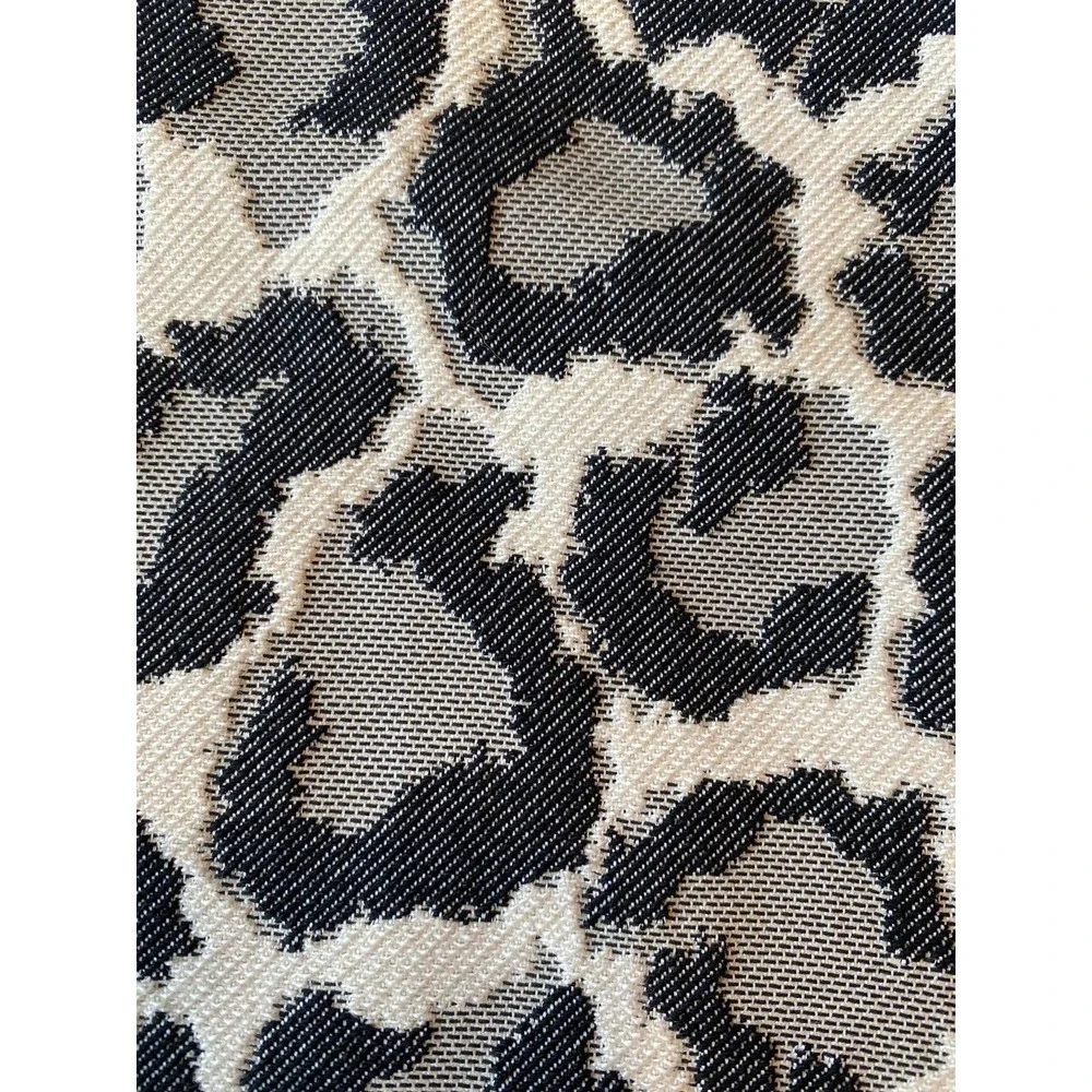 Diane von Furstenberg Women's Emma Pencil Skirt Leopard & Solid Black Size 8